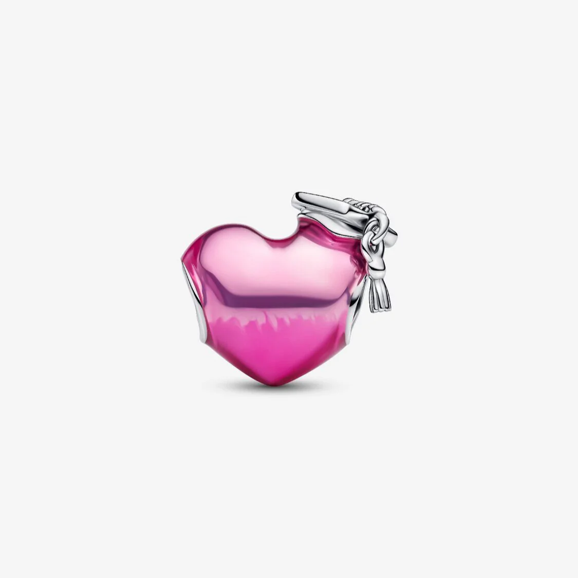 2025 Graduation Pink Heart Charm Hallmarked S925 Sterling Silver - Image 5
