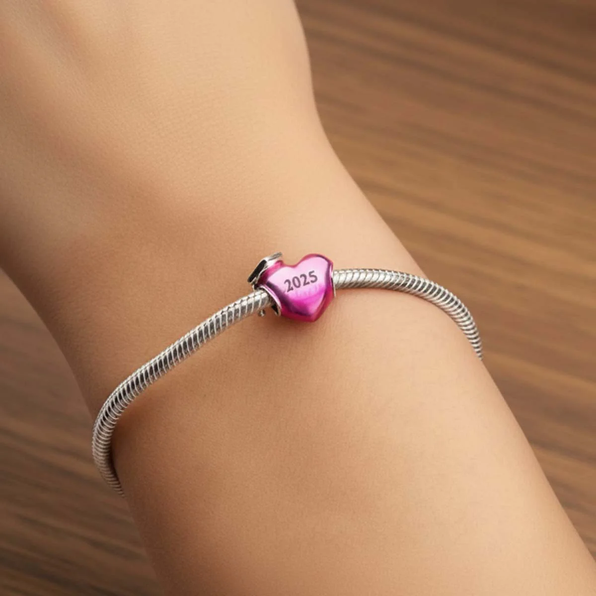 2025 Graduation Pink Heart Charm Hallmarked S925 Sterling Silver - Image 6