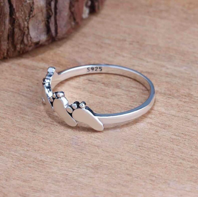 Baby child feet Sterling Silver Ring - Image 4