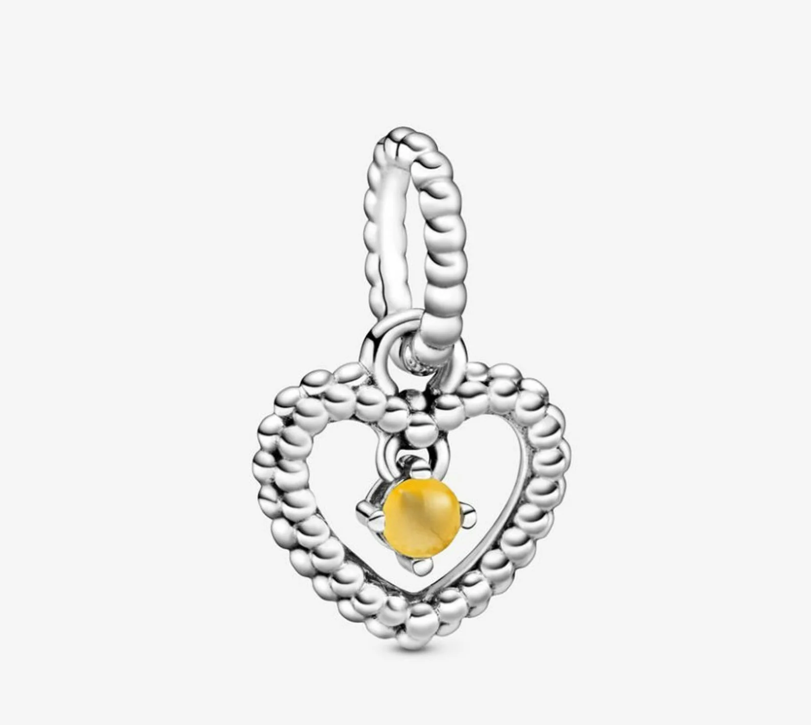 Birthstone Heart Months Dangle Silver Charm S925 Sterling Silver Charms Collection - Image 10