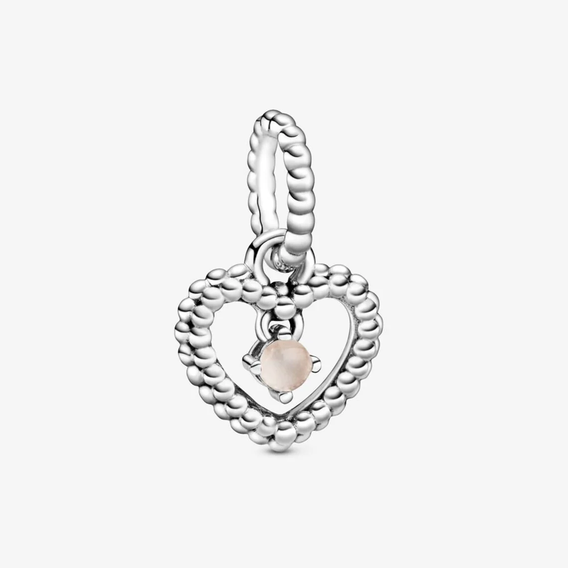 Birthstone Heart Months Dangle Silver Charm S925 Sterling Silver Charms Collection - Image 13