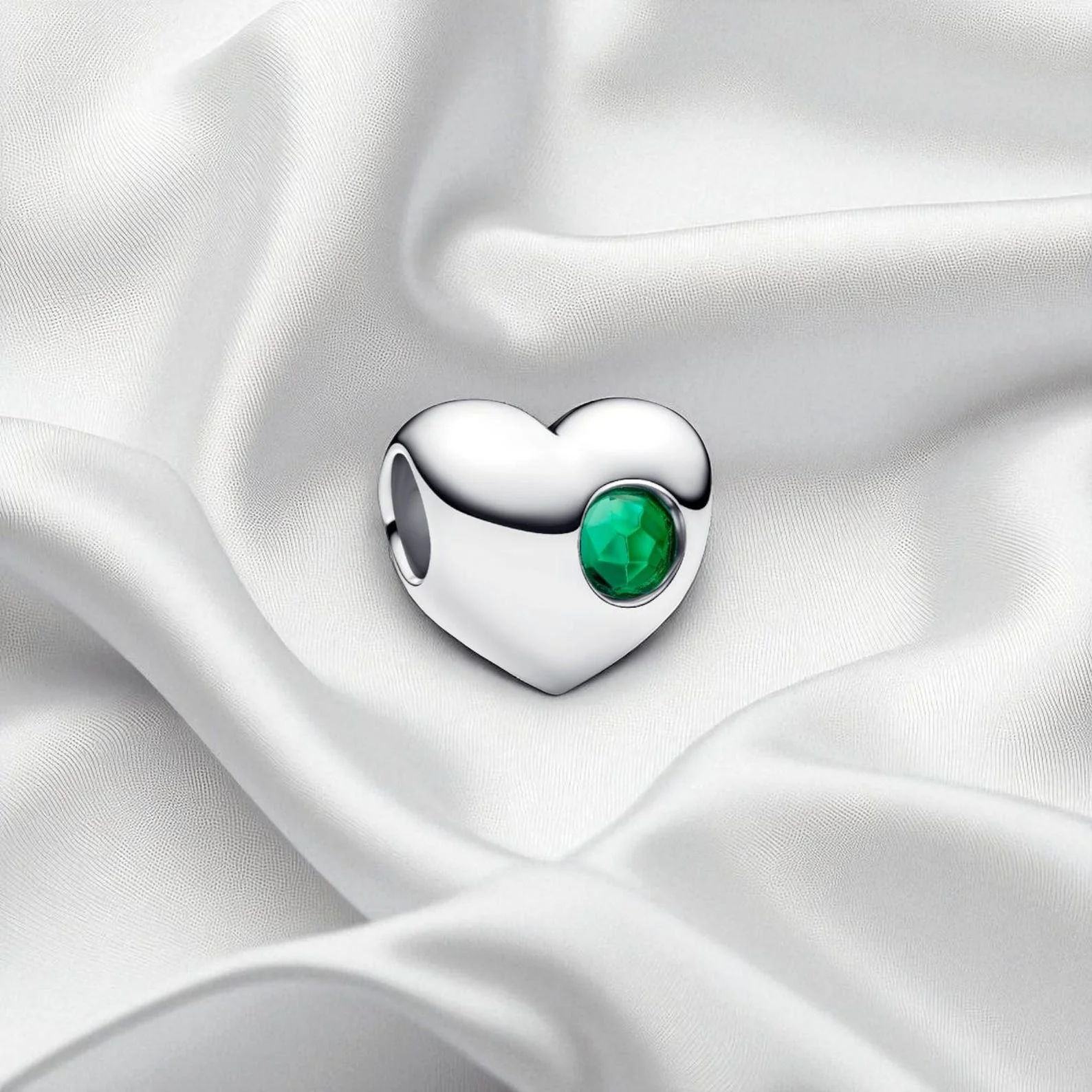 Birthstone Hearts Bracelet Charm Hallmarked S925 Sterling Silver - Image 11