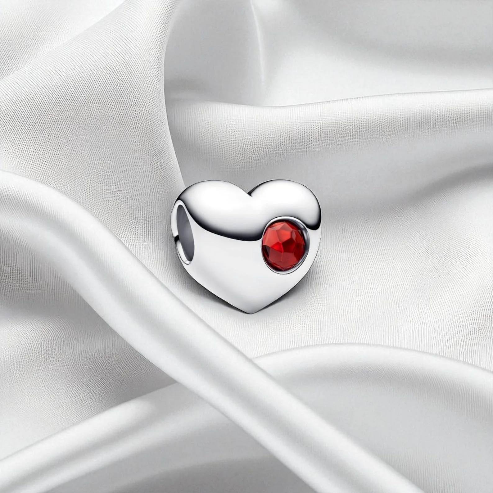 Birthstone Hearts Bracelet Charm Hallmarked S925 Sterling Silver - Image 15