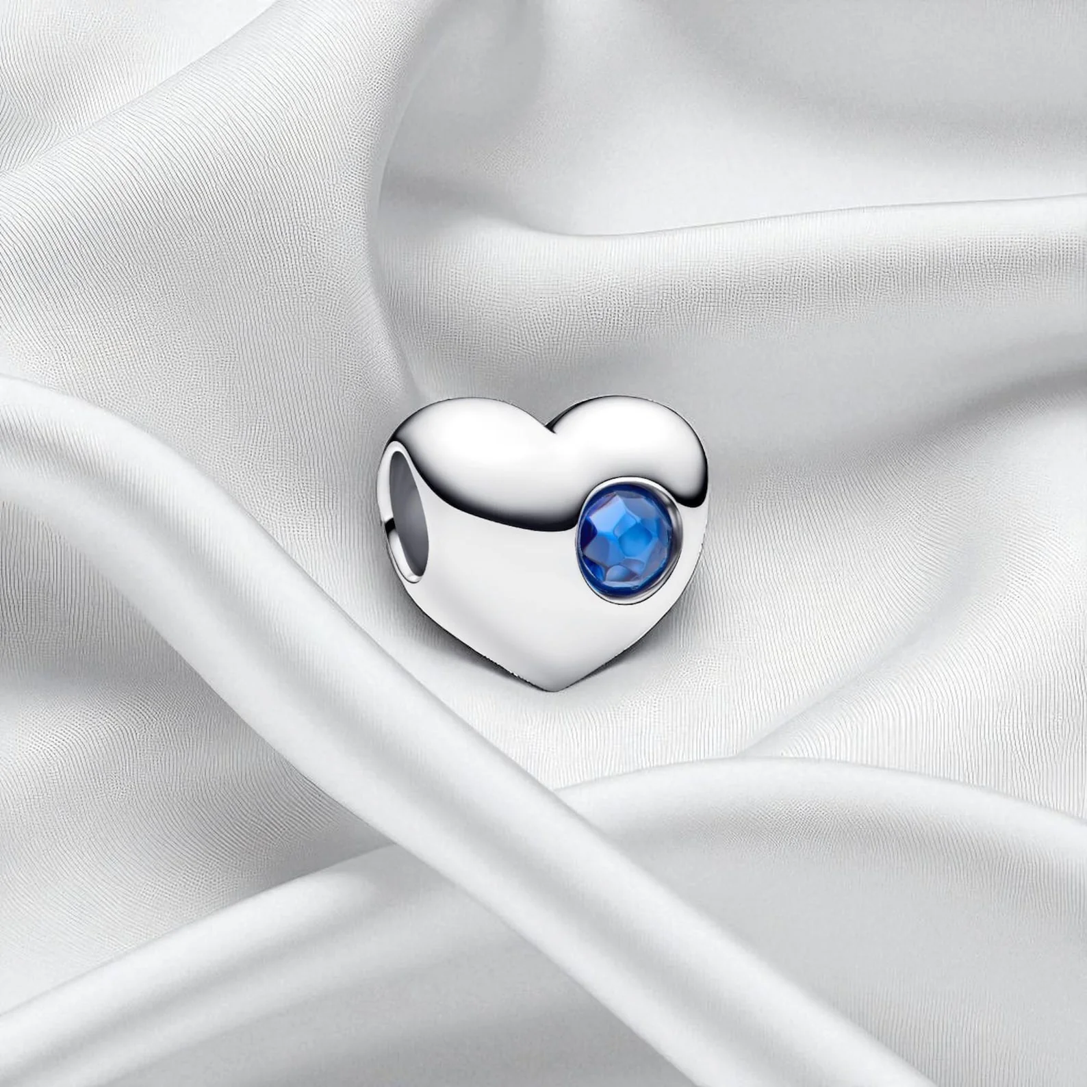 Birthstone Hearts Bracelet Charm Hallmarked S925 Sterling Silver - Image 19