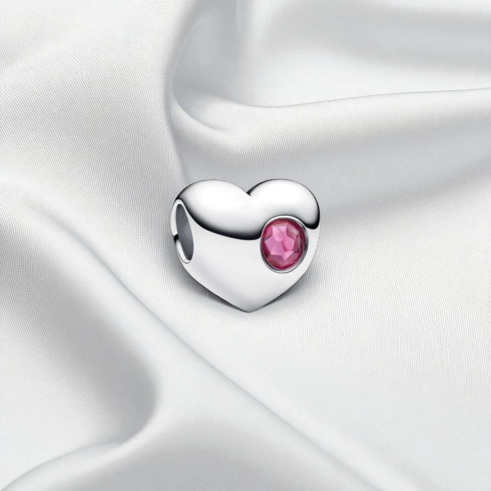 Birthstone Hearts Bracelet Charm Hallmarked S925 Sterling Silver - Image 21