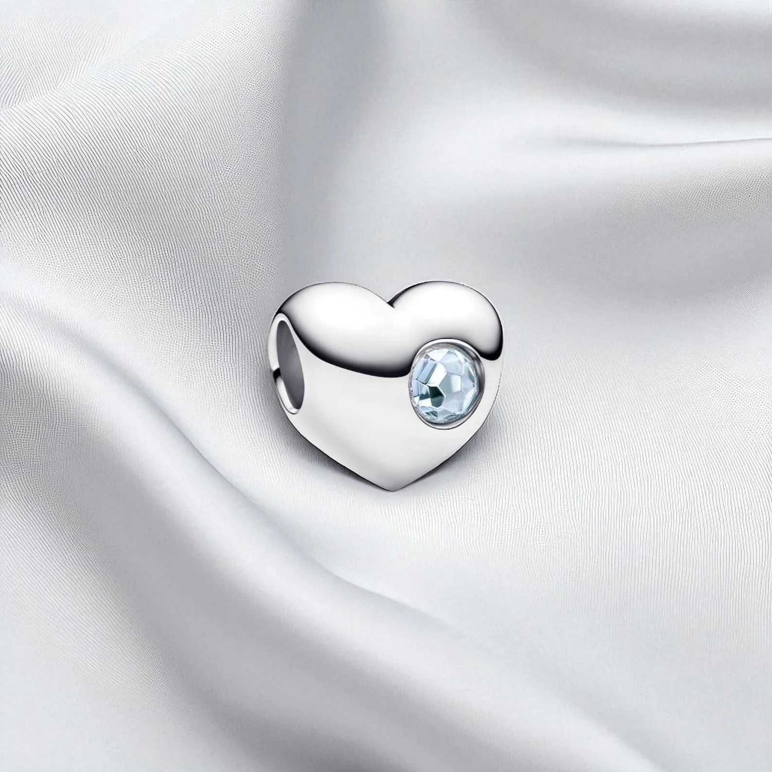 Birthstone Hearts Bracelet Charm Hallmarked S925 Sterling Silver - Image 7