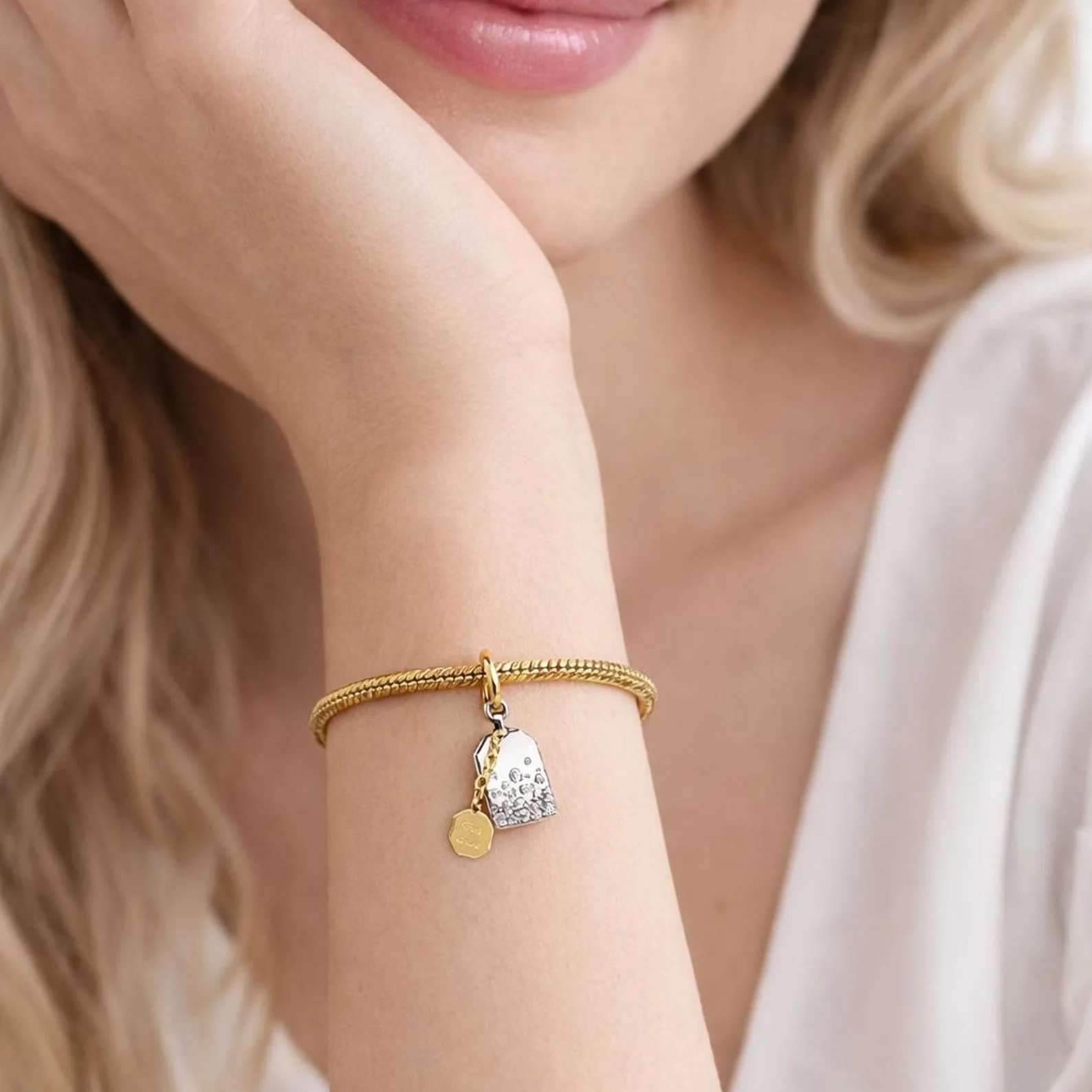 Bridgerton Tea Bag Dangle Charm Hallmarked S925 Sterling Silver - Image 5