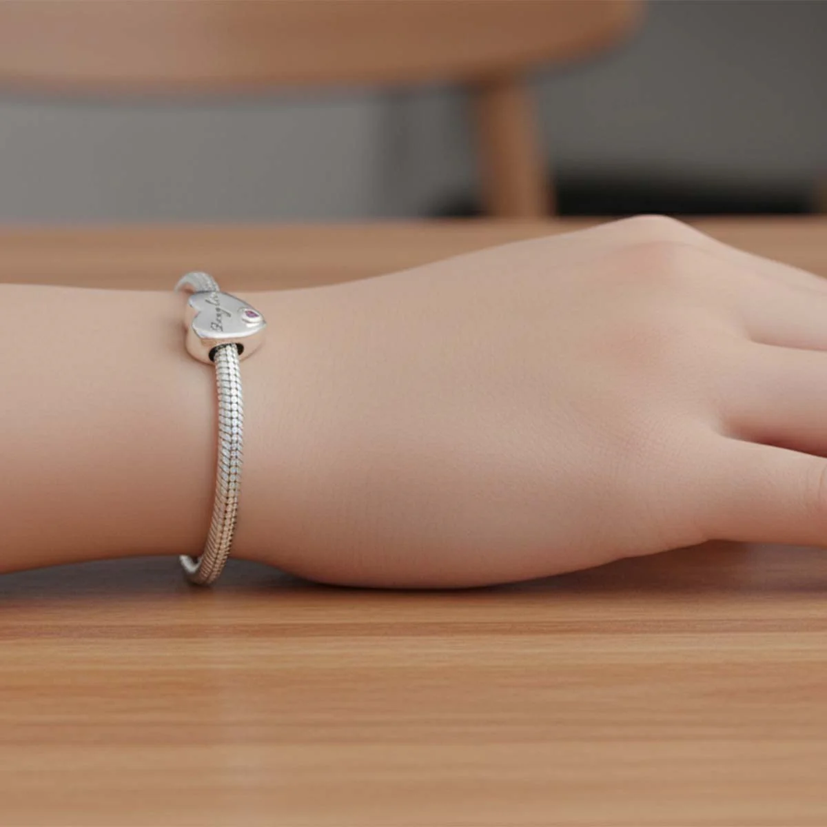 Daughter Heart Charm Hallmarked S925 Sterling Silver - Image 3