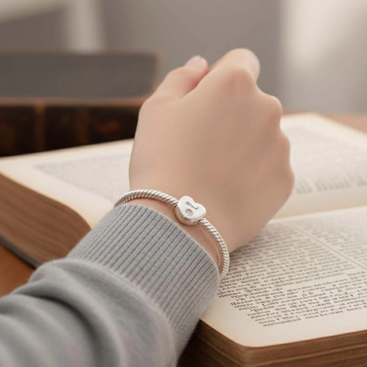 Dad Heart Charm Hallmarked S925 Sterling Silver - Image 4