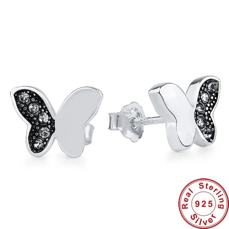 Fluttering Butterflies Sterling Silver stud Earrings - Image 7