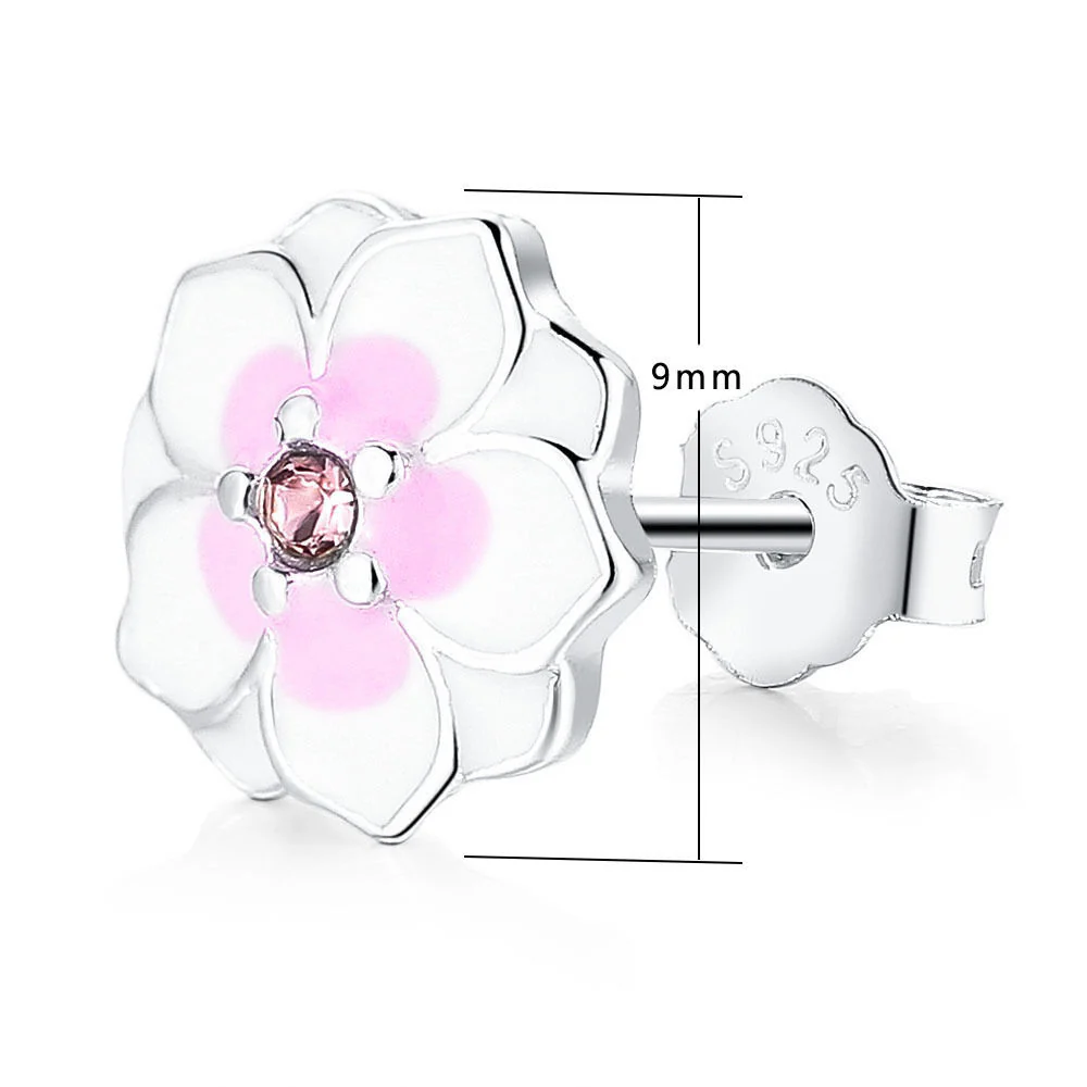 Magnolia Bloom Sterling Silver stud Earrings - Image 9