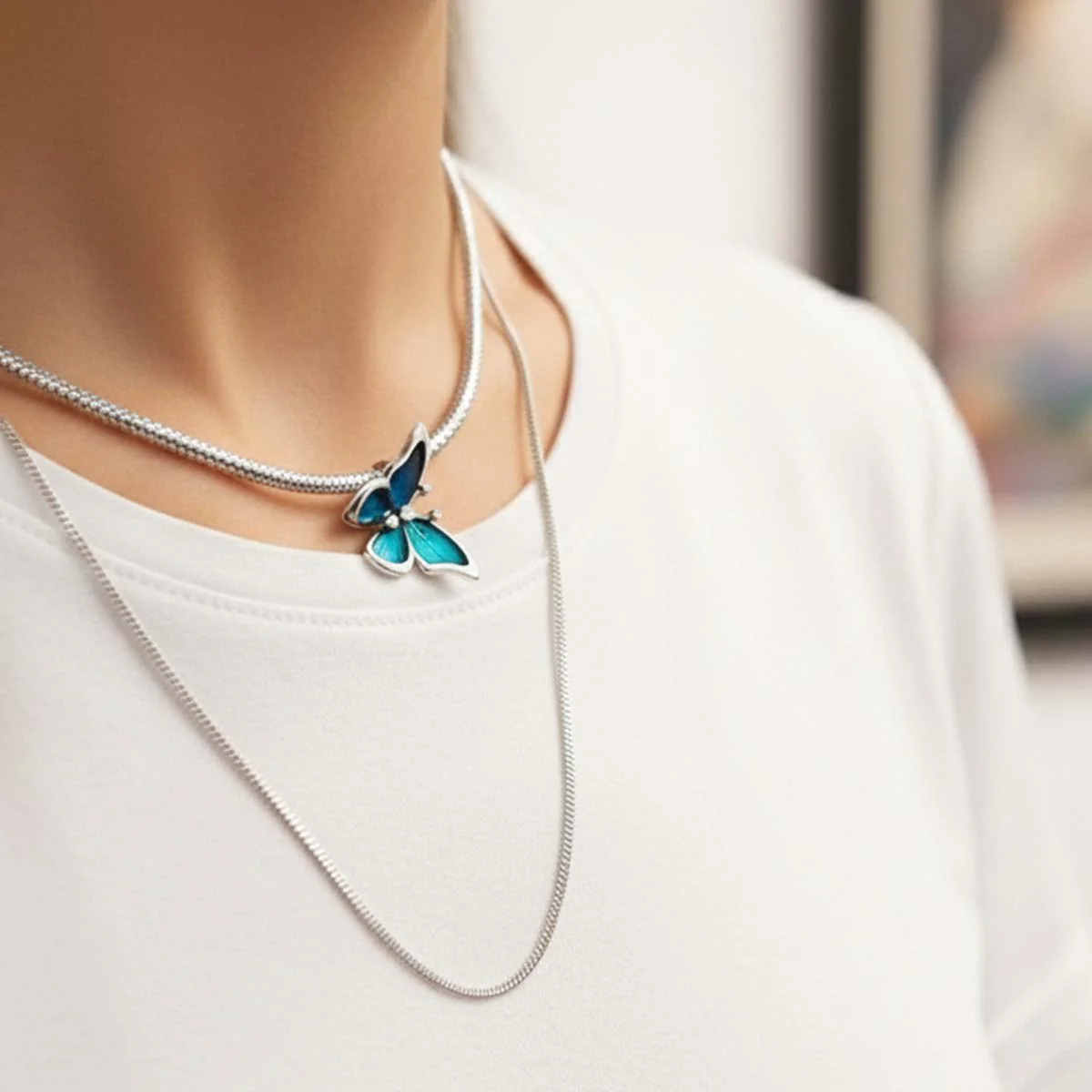 Oversized Butterfly Charm Hallmarked S925 Sterling Silver - Image 3