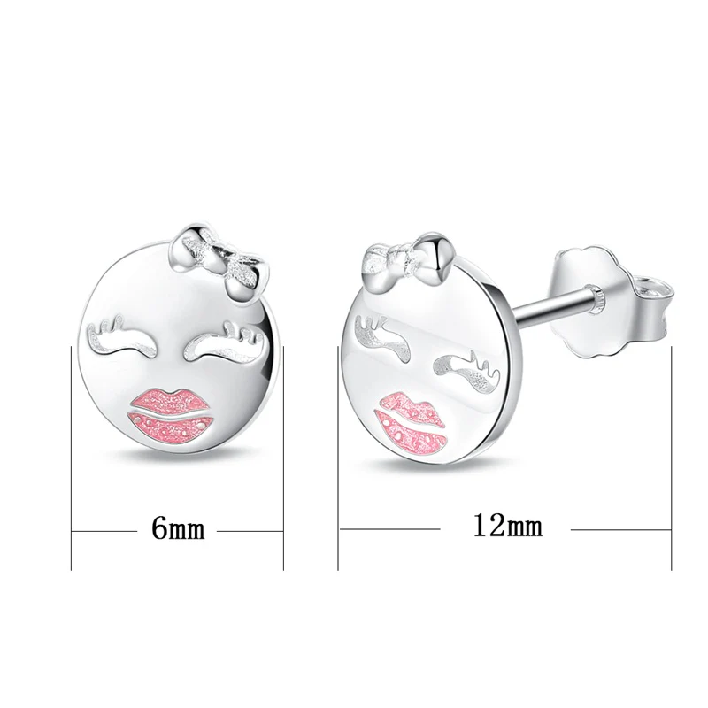 Playful Wink Sterling Silver stud Earrings - Image 7