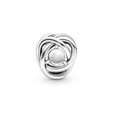 S925 Birthstone Eternity Circle Months Sterling Silver Charms Collection - Image 5