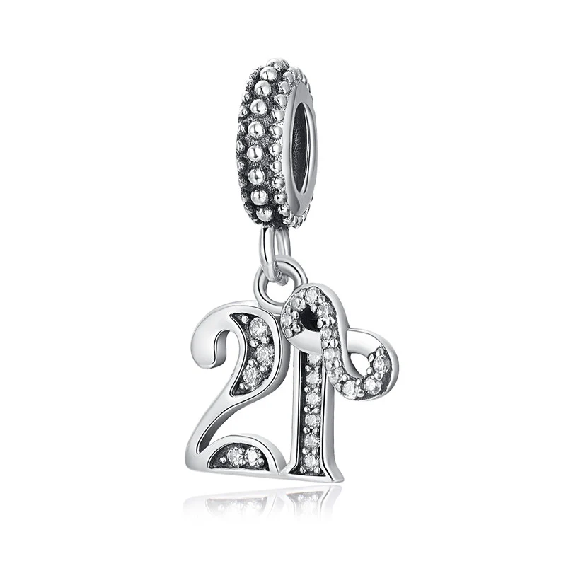 S925 Charms 15th,16th,18th,21st,30th,40th,50th,60th Birthday Dangle Sterling Silver Charms - Image 5