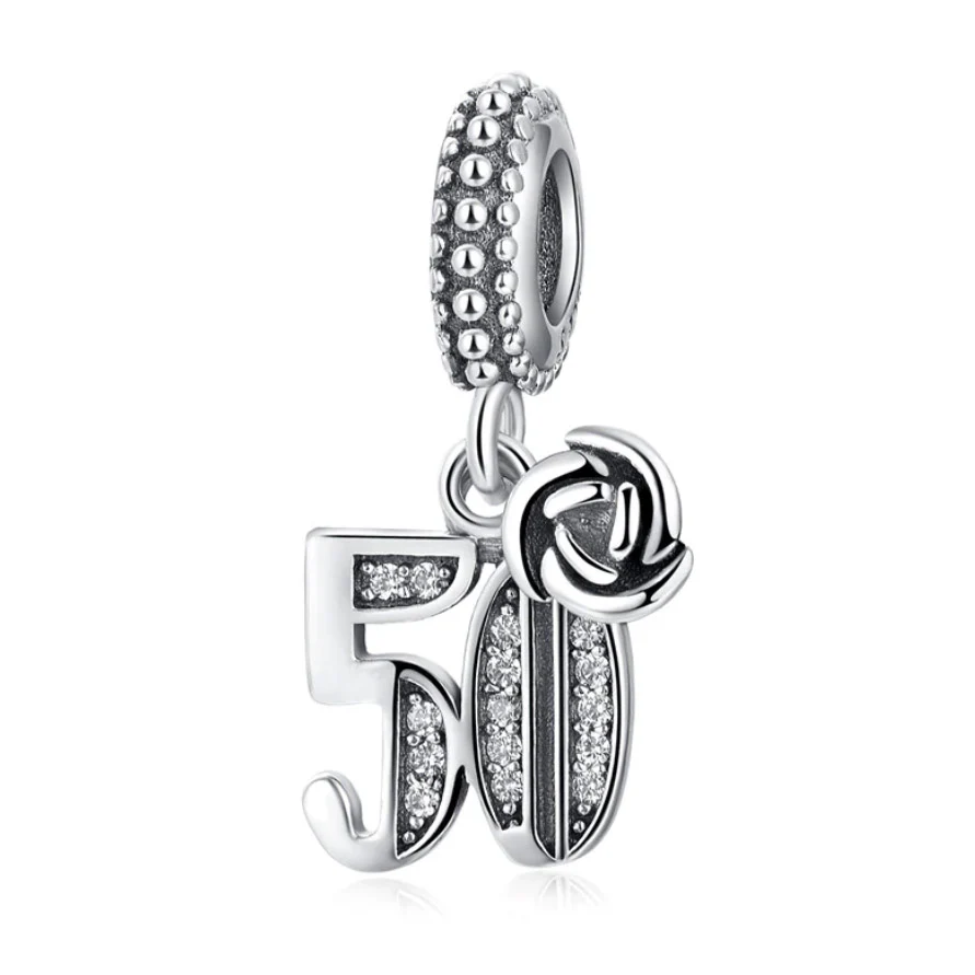 S925 Charms 15th,16th,18th,21st,30th,40th,50th,60th Birthday Dangle Sterling Silver Charms - Image 7