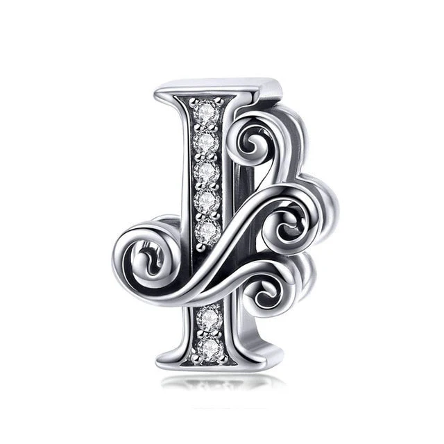 S925 Classic Alphabets A to Z Sterling Silver Charms Collection - Image 10