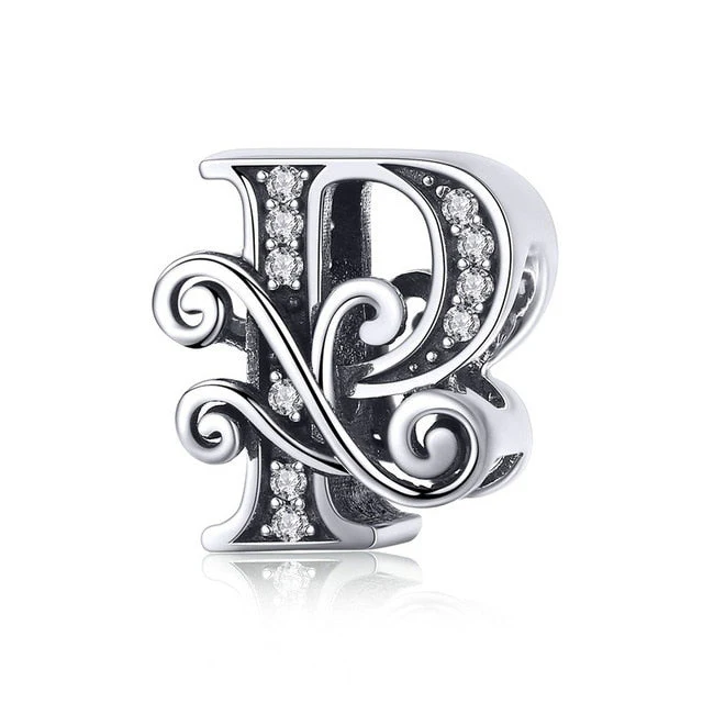 S925 Classic Alphabets A to Z Sterling Silver Charms Collection - Image 17