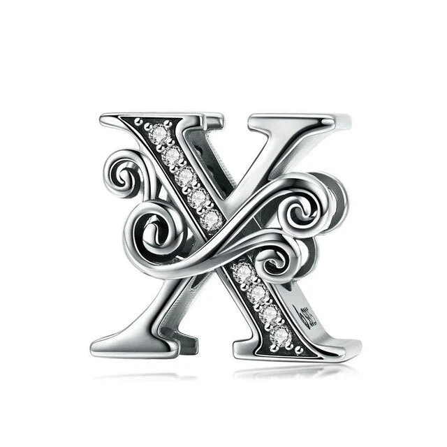 S925 Classic Alphabets A to Z Sterling Silver Charms Collection - Image 25