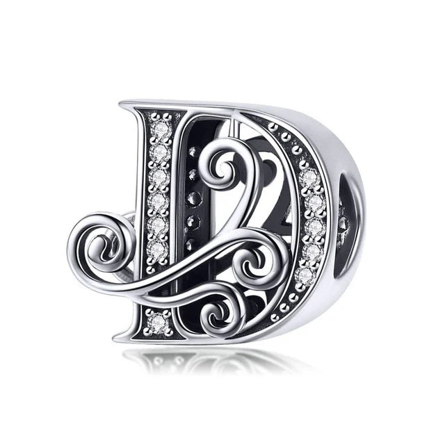 S925 Classic Alphabets A to Z Sterling Silver Charms Collection - Image 5