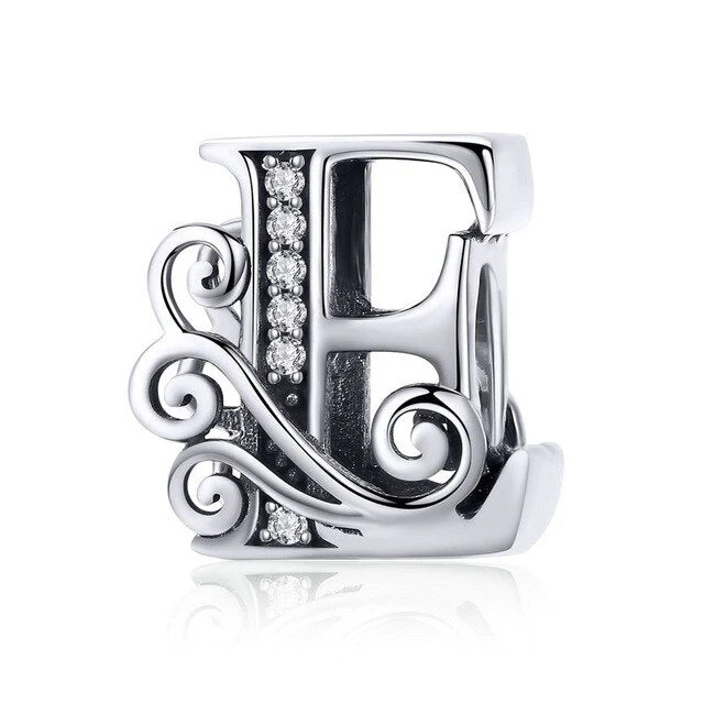 S925 Classic Alphabets A to Z Sterling Silver Charms Collection - Image 6