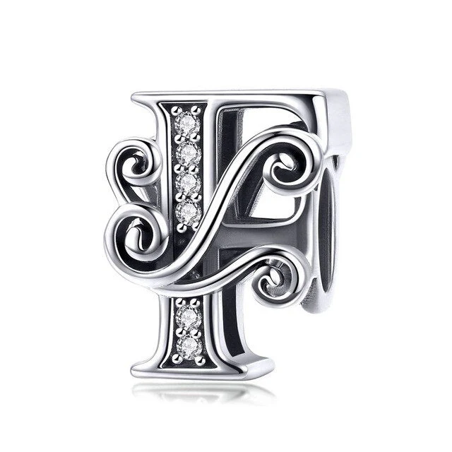 S925 Classic Alphabets A to Z Sterling Silver Charms Collection - Image 7
