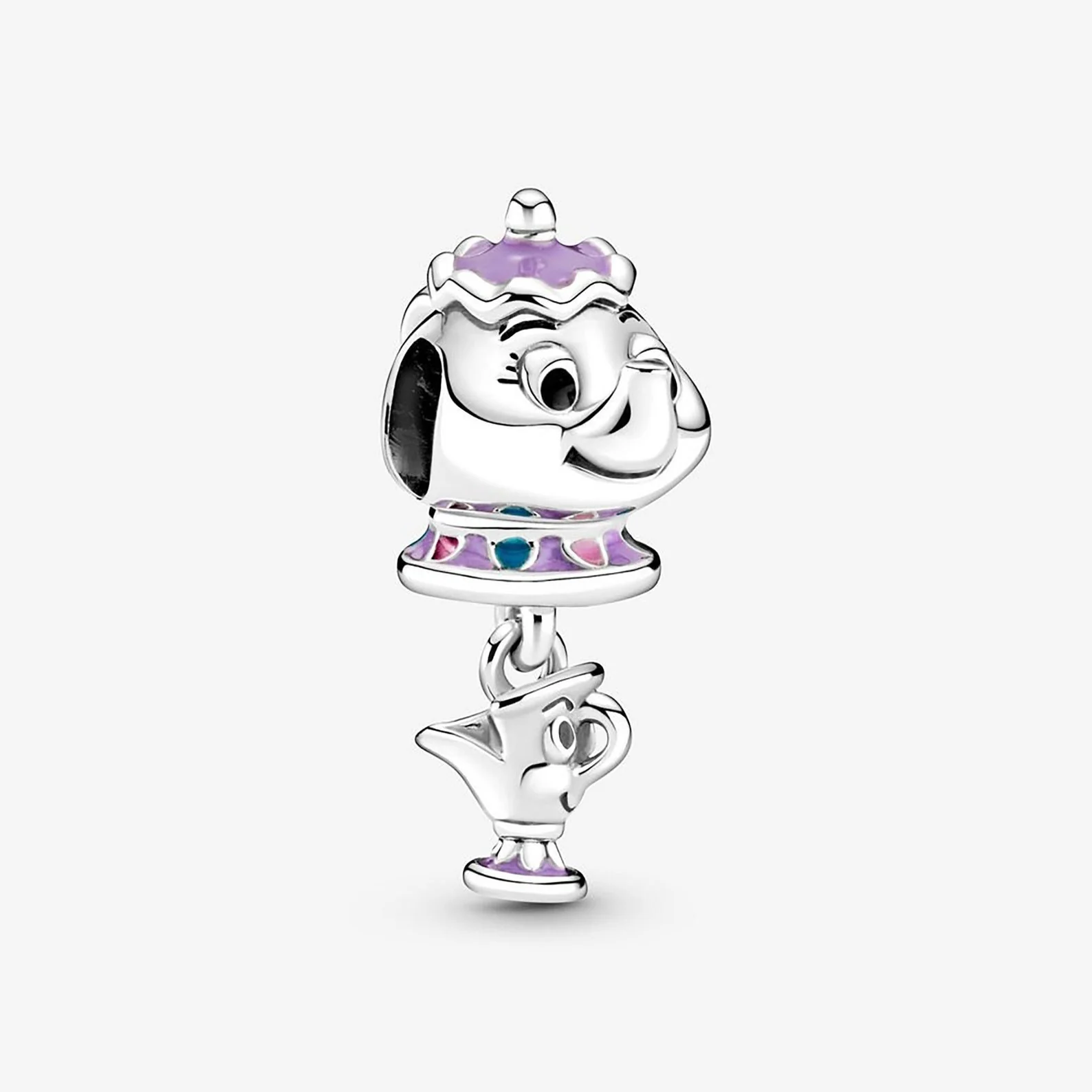 S925 Disney Beauty & Beast Dancing Belle Enchanted Rose Princess Sterling Silver Charms Collection - Image 7