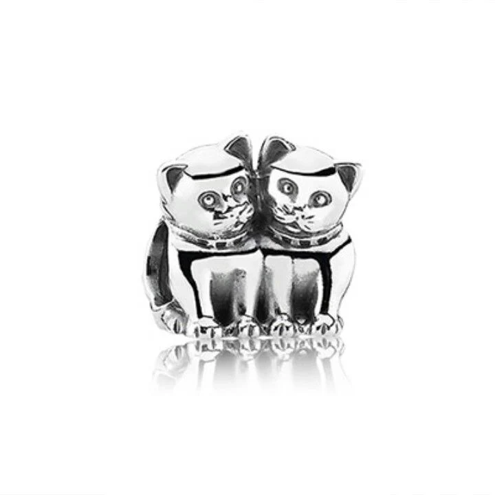 S925 Kitten & Yarn Ball Cats Hearts Love Kittens Sterling Silver Charms Collection - Image 5