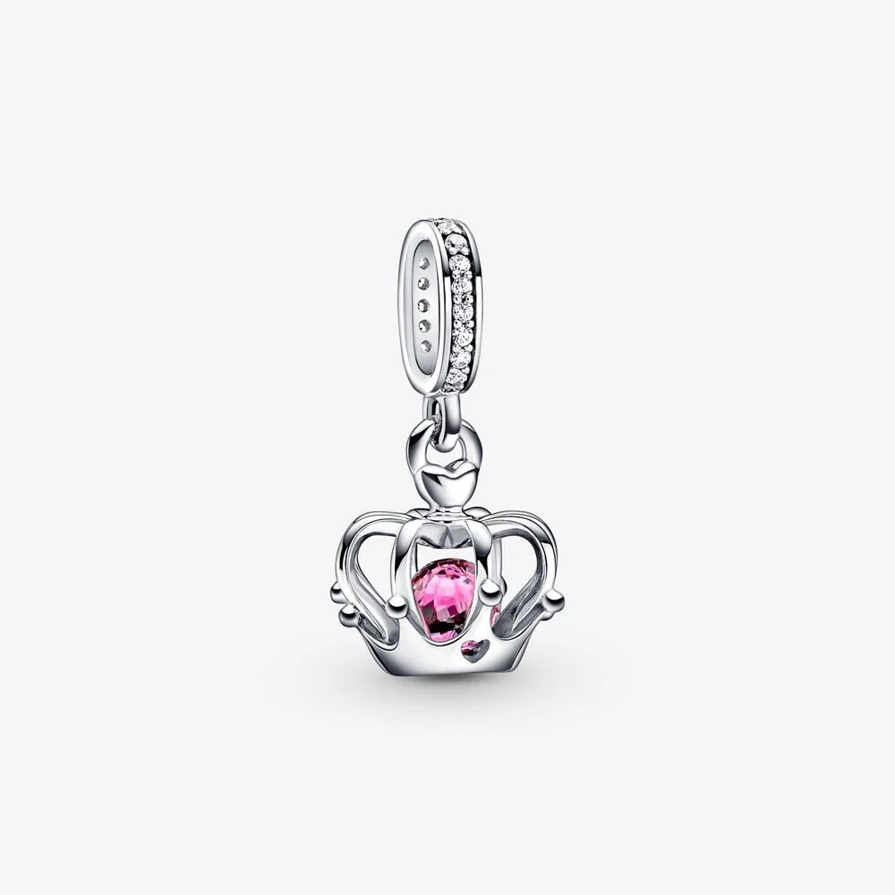S925 Pansy Flowers Cute Caterpillar Cute Chick Butterfly Regal Crown Sterling Silver Charms Collection - Image 3