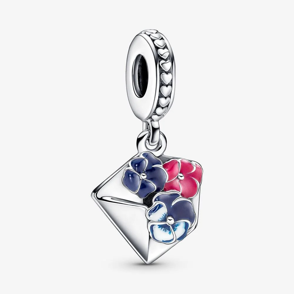S925 Pansy Flowers Cute Caterpillar Cute Chick Butterfly Regal Crown Sterling Silver Charms Collection - Image 4