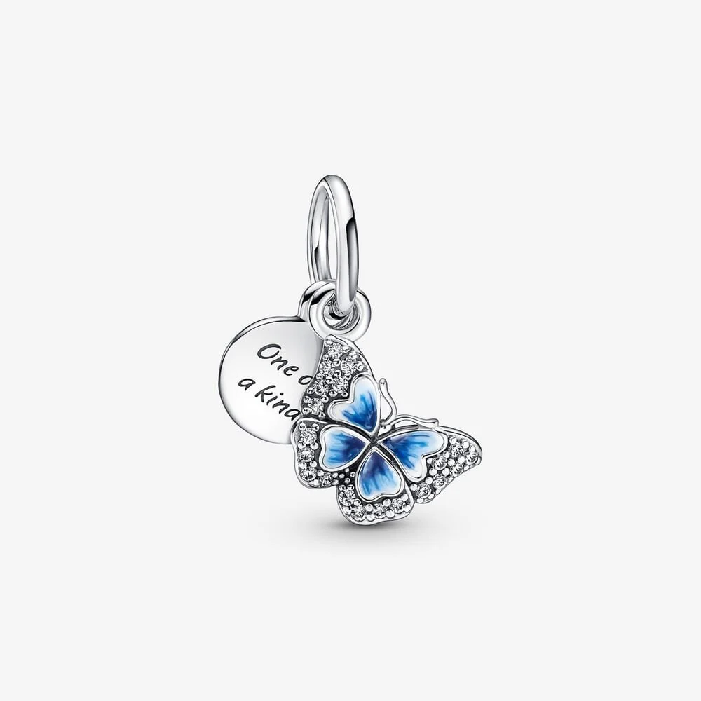 S925 Pansy Flowers Cute Caterpillar Cute Chick Butterfly Regal Crown Sterling Silver Charms Collection - Image 5