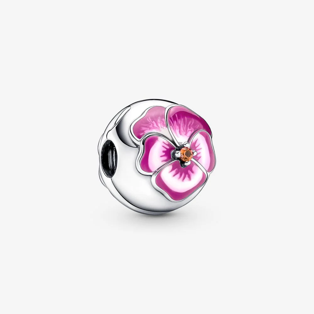S925 Pansy Flowers Cute Caterpillar Cute Chick Butterfly Regal Crown Sterling Silver Charms Collection - Image 7