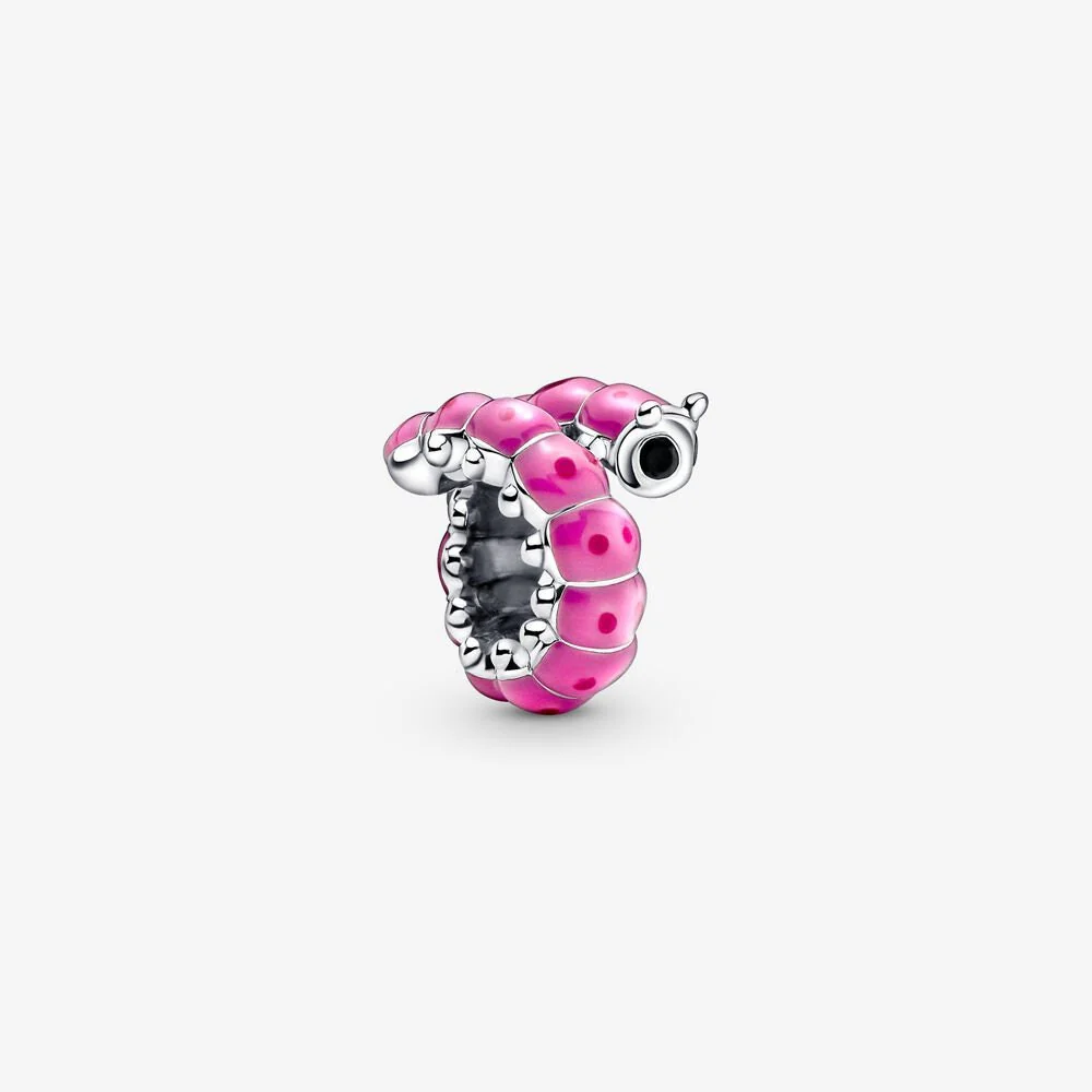 S925 Pansy Flowers Cute Caterpillar Cute Chick Butterfly Regal Crown Sterling Silver Charms Collection - Image 9