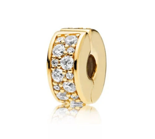 S925 Round Clip Stopper Clear Pink Blue Purple Sterling Silver Charm Collection - Image 4