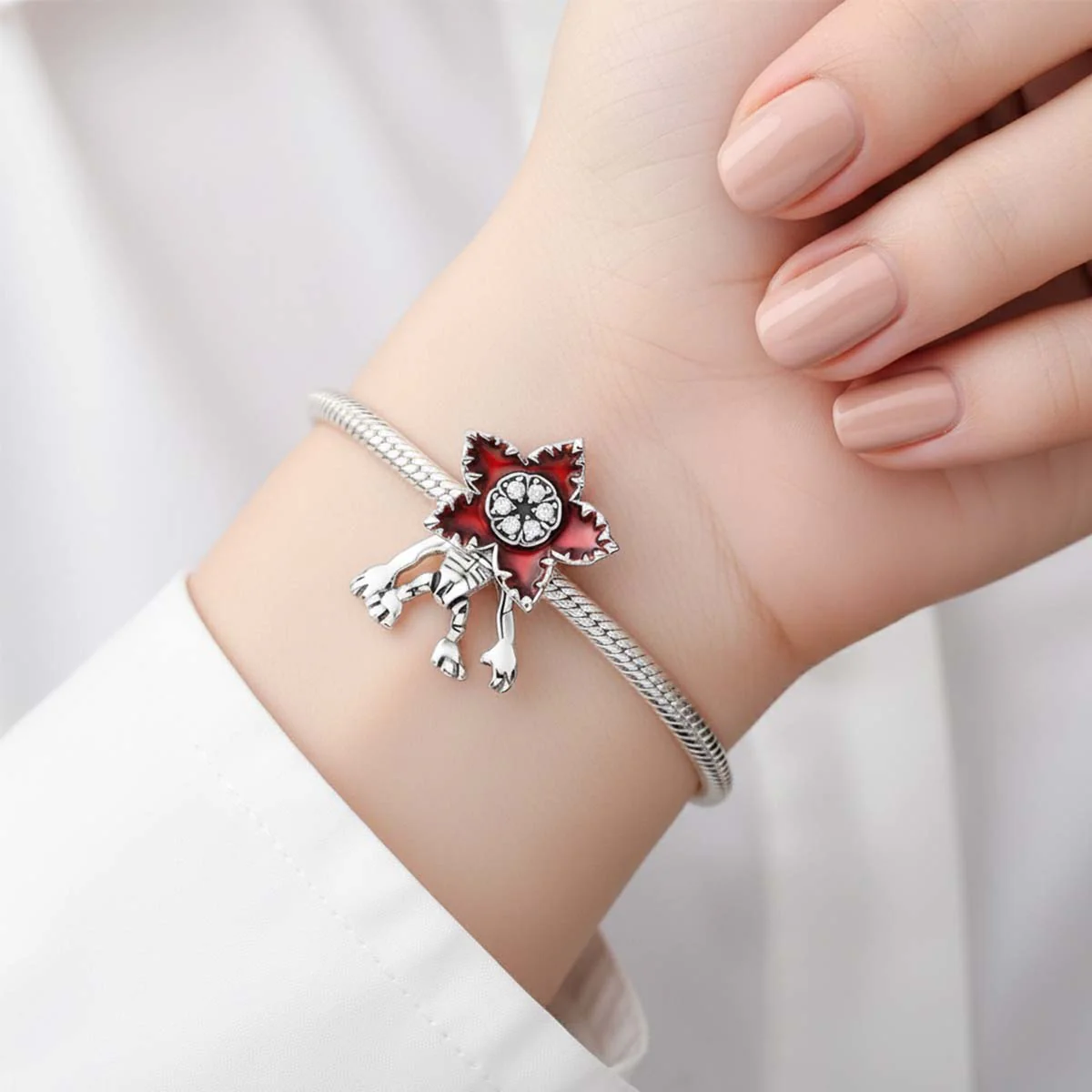 Stranger Things Moveable Demogorgon Charm Hallmarked S925 Sterling Silver - Image 6