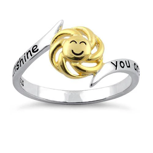 You Are My Sunshine, My Only Sunshine Sterling Silver Ring - Image 4