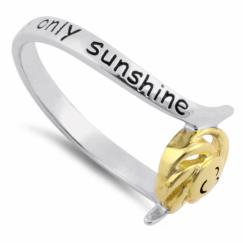 You Are My Sunshine, My Only Sunshine Sterling Silver Ring - Image 5